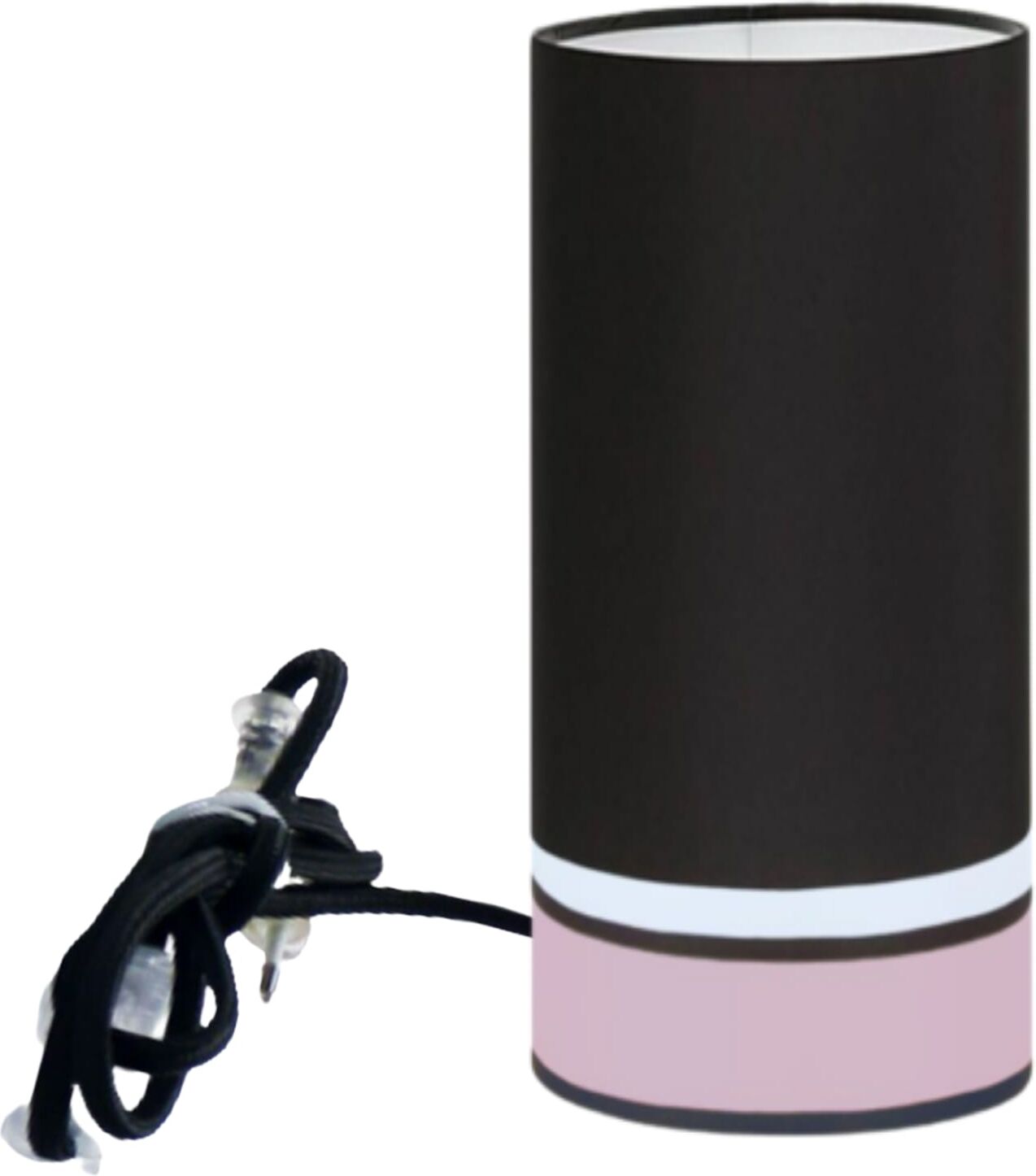 Kauze Luminaires Lampe à poser couleur noir et rose Ø 15cm x H45cm Rose 15x45x15cm