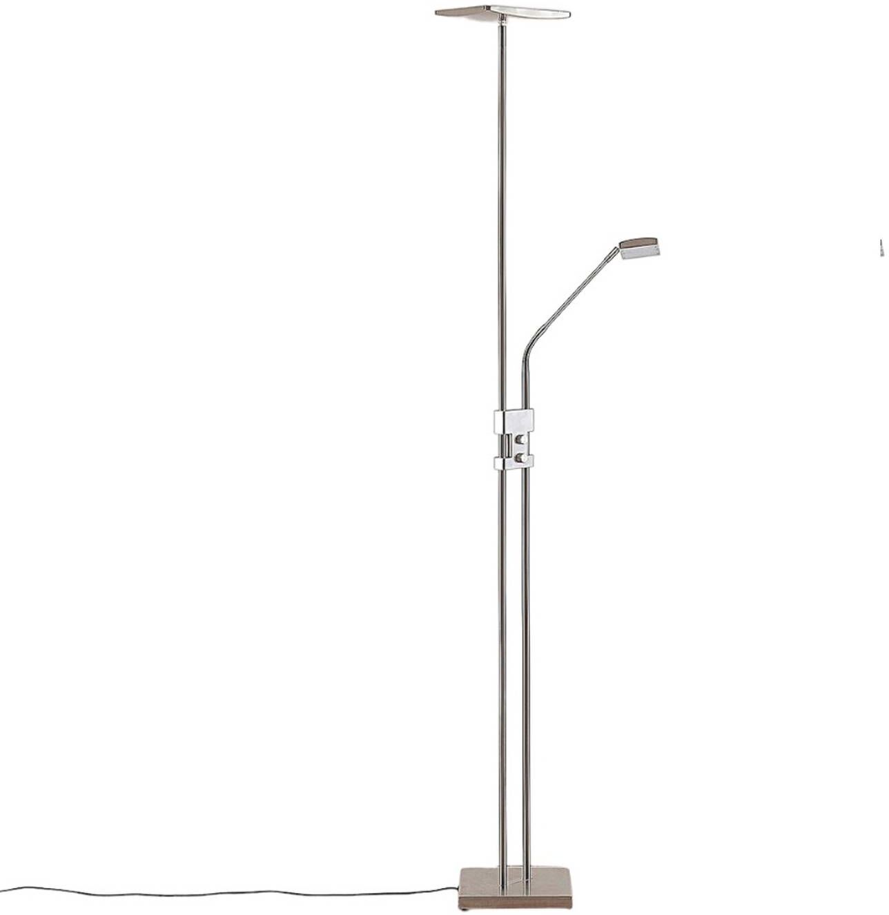 Lindby Lampadaire LED en Métal Gris Gris 23x180x23cm