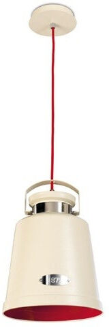 LEDS C4 Suspension en métal blanc ancien interieur rouge Blanc 26x37x26cm