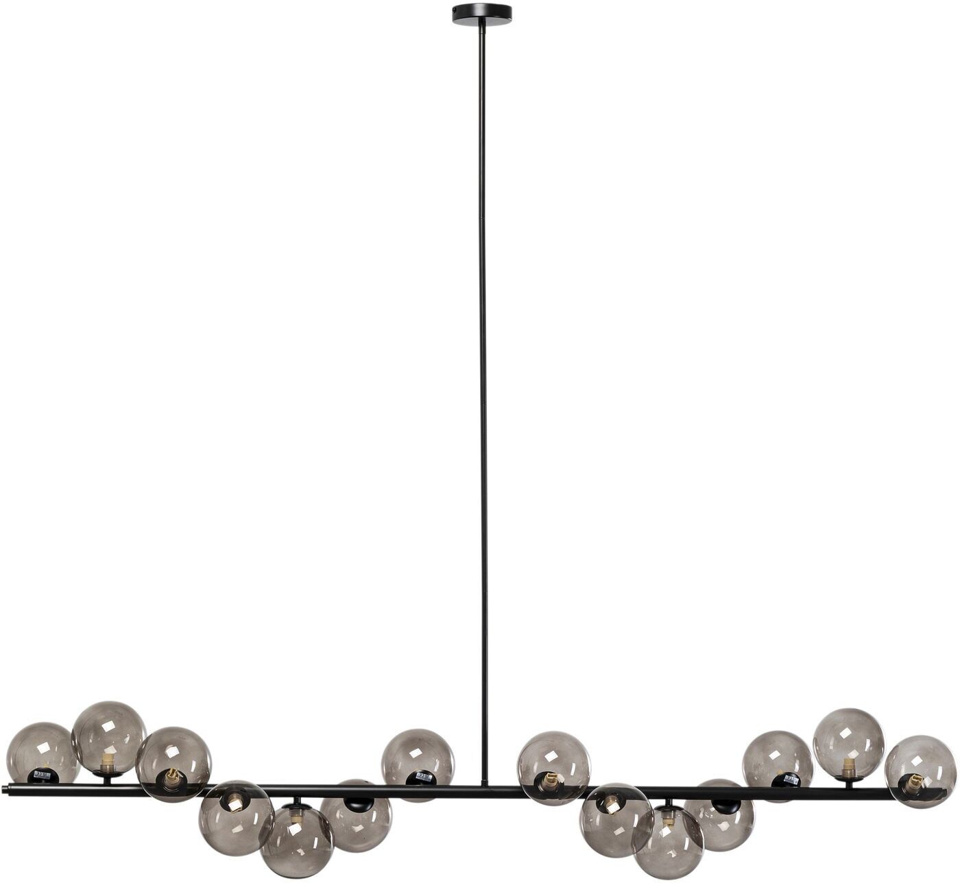 Kare Design Suspension en verre et acier noir Noir 150x140x27cm