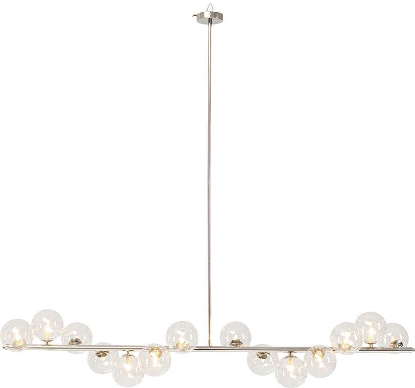 Kare Design Suspension en verre et acier chromé Argent 28x138x155cm