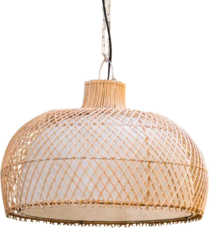 Wanda Collection Lampe suspension en osier 59 cm Beige 59x40x59cm