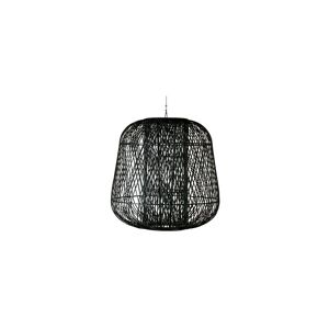 WOOOD Grande suspension lampe en bambou noir Noir 100x100x100cm