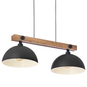 Keria Suspension en bois noir Noir 33x100x87cm