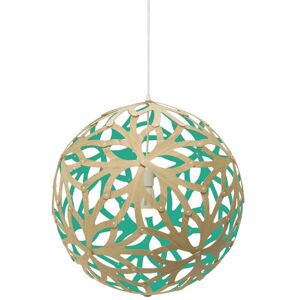 MOAROOM Lampe floral colorée 60cm bambou et bleu turquoise Bleu 60x60x60cm