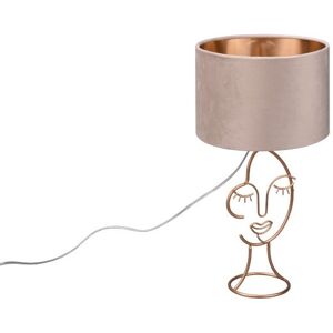 Trio Lampe design en métal beige Beige 24x5x24cm