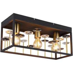 Globo Lighting Plafonnier métal noir mat, 20cm Noir 18x20x45cm - Publicité Globo Lighting Plafonnier métal noir mat, 20cm Noir 18x20x45cm - Publicité