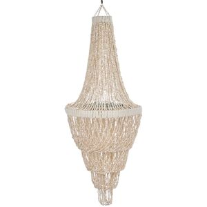 Bazar Bizar Lustre en coquillage et fer de couleur beige 40 x 40 x 85 cm Beige 40x80x40cm - Publicité Bazar Bizar Lustre en coquillage et fer de couleur beige 40 x 40 x 85 cm Beige 40x80x40cm - Publicité