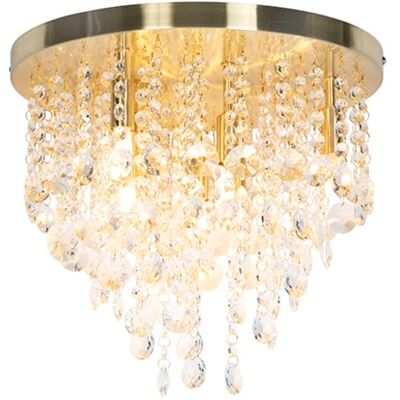 Qazqa Lampe de plafond Art Déco - 35cm Or Laiton 7 Ampoules - Publicité Qazqa Lampe de plafond Art Déco - 35cm Or Laiton 7 Ampoules - Publicité