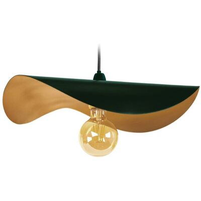 Suspension Tosel Madame Vert et Or - Lampe à Pendeloque - Publicité Suspension Tosel Madame Vert et Or - Lampe à Pendeloque - Publicité