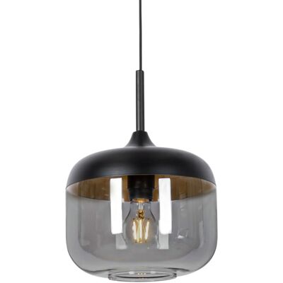 Qazqa Lampe Suspendue Noire Or - Hauteur Réglable, 24cm - Publicité Qazqa Lampe Suspendue Noire Or - Hauteur Réglable, 24cm - Publicité