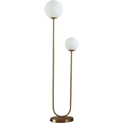 Kosilum Lampadaire en verre doré / laiton 130 cm Doré 130x130x36cm - Publicité Kosilum Lampadaire en verre doré / laiton 130 cm Doré 130x130x36cm - Publicité