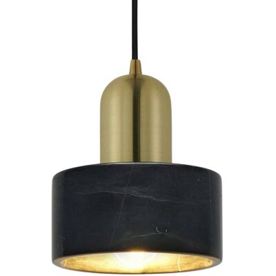 KOSILUM - Meryl - Marbre Noir - Métal Doré - Pendant lamp - Publicité KOSILUM - Meryl - Marbre Noir - Métal Doré - Pendant lamp - Publicité