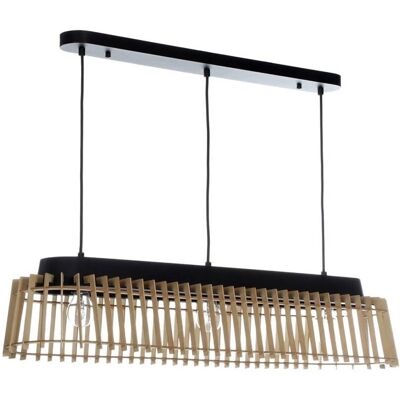 Lussiol Lighting Suspension en bois / liège noir, d. Cm Noir 91x17x25cm - Publicité Lussiol Lighting Suspension en bois / liège noir, d. Cm Noir 91x17x25cm - Publicité
