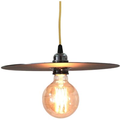 Gérard Lamy Suspension en acier vieilli avec câble jaune d.30cm Jaune 0x0cm - Publicité Gérard Lamy Suspension en acier vieilli avec câble jaune d.30cm Jaune 0x0cm - Publicité