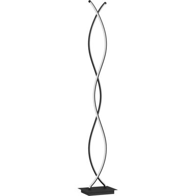 Homcom Lampadaire led design spirales h. 140 cm aluminium acrylique noir Noir 35x140x20cm - Publicité Homcom Lampadaire led design spirales h. 140 cm aluminium acrylique noir Noir 35x140x20cm - Publicité