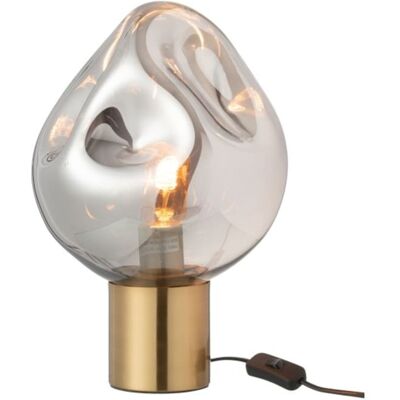 J-line Lampe de table en métal et verre doré 25x25x38 cm Doré 25x38x25cm - Publicité J-line Lampe de table en métal et verre doré 25x25x38 cm Doré 25x38x25cm - Publicité