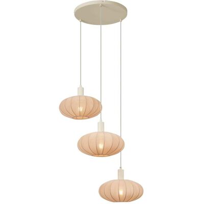 QAZQA Suspension japandi beige abat-jour tissu Beige 68x149x68cm - Publicité QAZQA Suspension japandi beige abat-jour tissu Beige 68x149x68cm - Publicité