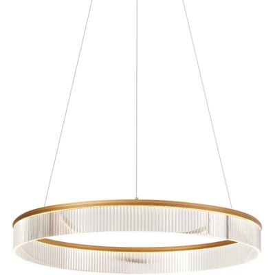 QAZQA Suspension moderne laiton led dimmable 78 cm Doré 78x150x78cm - Publicité QAZQA Suspension moderne laiton led dimmable 78 cm Doré 78x150x78cm - Publicité