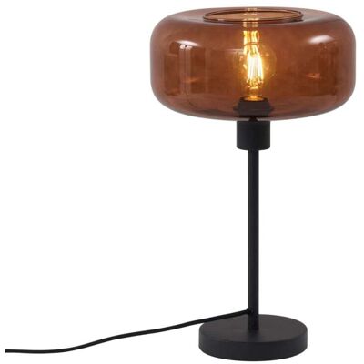 QAZQA Lampe de table rétro/vintage noire avec cristal bronze - Bizle - Intérieur - Publicité QAZQA Lampe de table rétro/vintage noire avec cristal bronze - Bizle - Intérieur - Publicité
