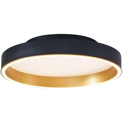 QAZQA Plafonnier design noir or led 40 cm Noir 40x9x40cm - Publicité QAZQA Plafonnier design noir or led 40 cm Noir 40x9x40cm - Publicité