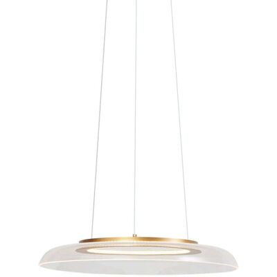 QAZQA Suspension design dorée transparente led dimmable Doré 50x120x50cm - Publicité QAZQA Suspension design dorée transparente led dimmable Doré 50x120x50cm - Publicité