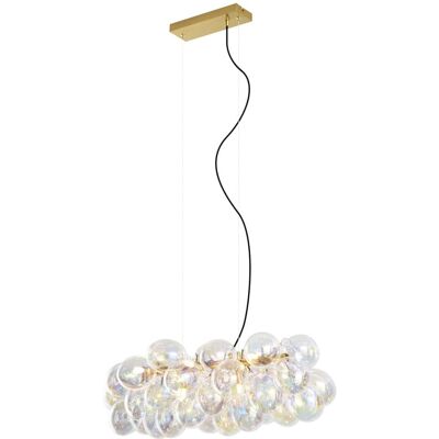 QAZQA Suspension design dorée verre arc-en-ciel Multicolore 80x159x36cm - Publicité QAZQA Suspension design dorée verre arc-en-ciel Multicolore 80x159x36cm - Publicité