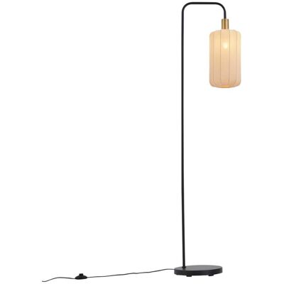 QAZQA Lampadaire japandi noir abat-jour doré beige Beige 28x161x40cm - Publicité QAZQA Lampadaire japandi noir abat-jour doré beige Beige 28x161x40cm - Publicité