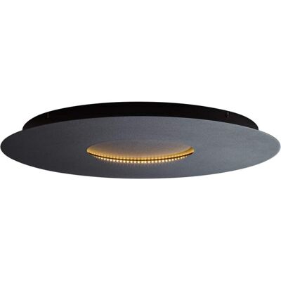 QAZQA Plafonnier moderne noir led dimmable 60 cm Noir 60x4x60cm - Publicité QAZQA Plafonnier moderne noir led dimmable 60 cm Noir 60x4x60cm - Publicité