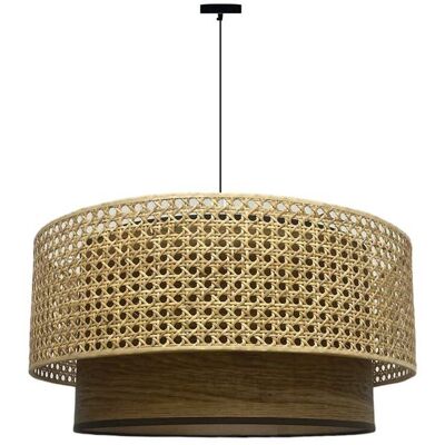 Wonderlamp Lampe suspendue naturelle avec rotin Beige 40x120x40cm - Publicité Wonderlamp Lampe suspendue naturelle avec rotin Beige 40x120x40cm - Publicité