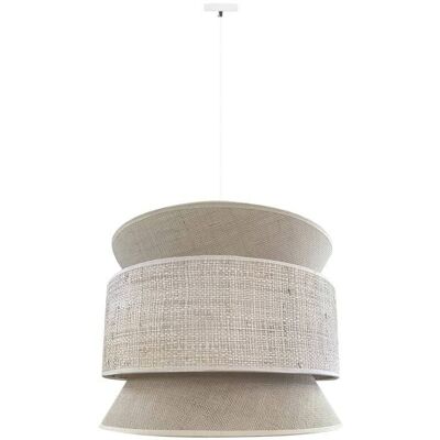 Wonderlamp Lampe suspendue avec lin fumé et raphia Gris 40x130x40cm - Publicité Wonderlamp Lampe suspendue avec lin fumé et raphia Gris 40x130x40cm - Publicité