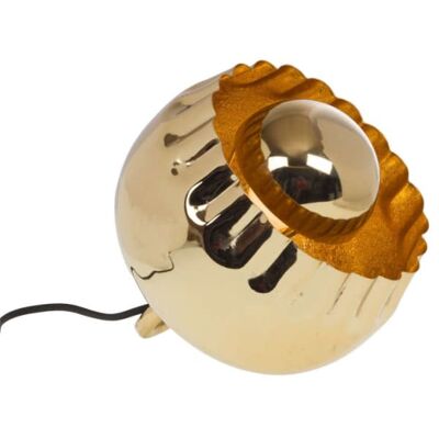 Amadeus Lampe de table sculpturale en métal doré pour salon et chambre Doré 22x21x22cm - Publicité Amadeus Lampe de table sculpturale en métal doré pour salon et chambre Doré 22x21x22cm - Publicité