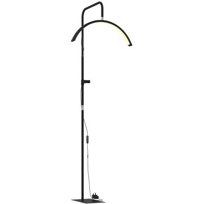 Homcom Lampadaire led demi-lune rotative 350° acier et plastique noir Noir 78x186x21cm - Publicité Homcom Lampadaire led demi-lune rotative 350° acier et plastique noir Noir 78x186x21cm - Publicité