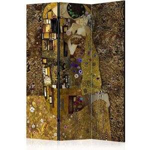 Artgeist Paravent trompe l'œil Toile intissée Bronze Jaune 135x172x135cm