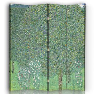 Legendarte Paravent Rosiers Sous les Arbres - Gustav Klimt cm 145x170 (4 volets) Vert 145x170x2cm