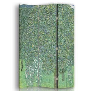 Legendarte Paravent Rosiers Sous les Arbres - Gustav Klimt cm 110x150 (3 volets) Vert 110x150x2cm