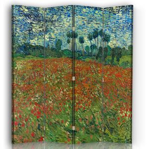 Legendarte Paravent Le Champ des Coquelicots - Van Gogh 145x180cm (4 volets) Rouge 145x170x2cm