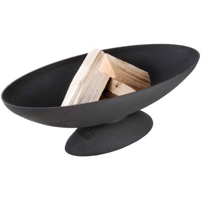 Esschert Design Vasque à feu ovale 78cm Noir 78x26x37cm - Publicité Esschert Design Vasque à feu ovale 78cm Noir 78x26x37cm - Publicité