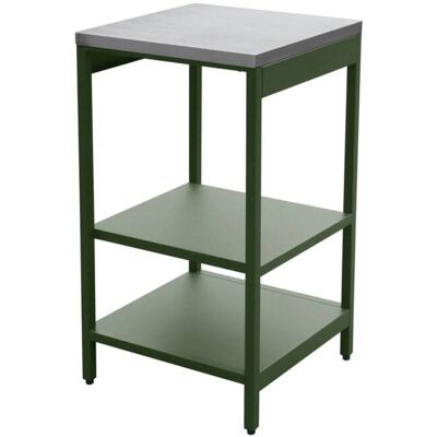 sweeek Cuisine d'extérieure acier vert avec 2 étagères l49cm Vert 49x87x49cm - Publicité sweeek Cuisine d'extérieure acier vert avec 2 étagères l49cm Vert 49x87x49cm - Publicité