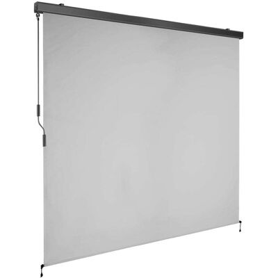 Tectake Store banne verticale 2 supports muraux 200 x 250 cm gris clair Gris 10x250x200cm - Publicité Tectake Store banne verticale 2 supports muraux 200 x 250 cm gris clair Gris 10x250x200cm - Publicité