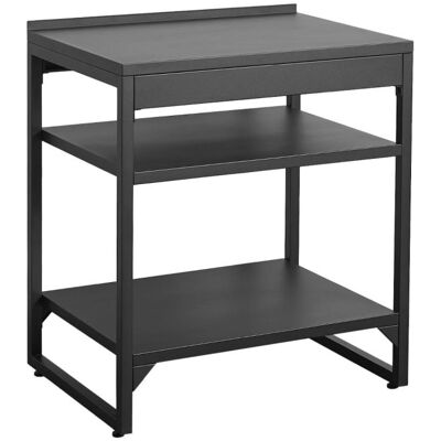 sweeek Cuisine extérieure acier 2 étagères l80cm noir Noir 80x90x60cm - Publicité sweeek Cuisine extérieure acier 2 étagères l80cm noir Noir 80x90x60cm - Publicité