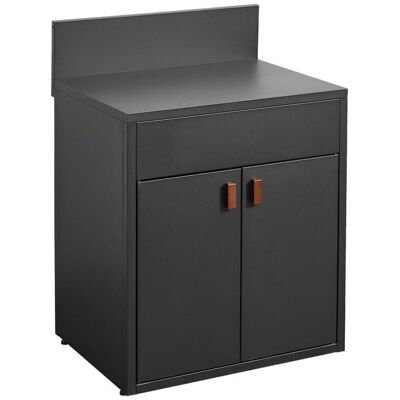 sweeek Cuisine extérieure acier 2 portes l80cm Noir 80x90x60cm - Publicité sweeek Cuisine extérieure acier 2 portes l80cm Noir 80x90x60cm - Publicité