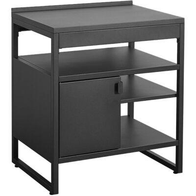 sweeek Cuisine extérieure acier 1 porte 3 étagères l80cm noir Noir 80x90x60cm - Publicité sweeek Cuisine extérieure acier 1 porte 3 étagères l80cm noir Noir 80x90x60cm - Publicité