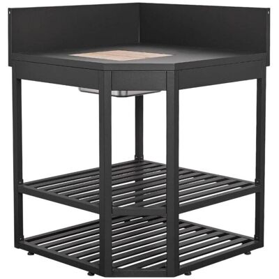 sweeek Module d'angle cuisine extérieure acier l80cm Noir 60x90x60cm - Publicité sweeek Module d'angle cuisine extérieure acier l80cm Noir 60x90x60cm - Publicité