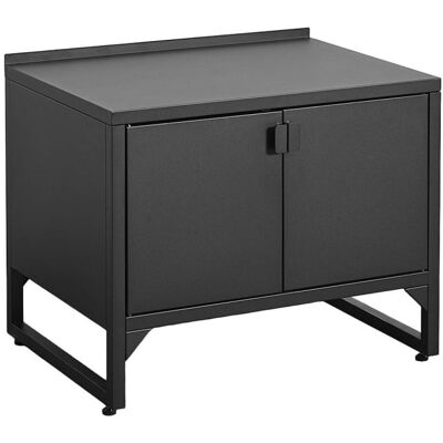 sweeek Cuisine extérieure acier 2 portes l80cm meuble bas Noir 80x70x60cm - Publicité sweeek Cuisine extérieure acier 2 portes l80cm meuble bas Noir 80x70x60cm - Publicité