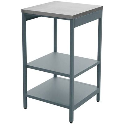 sweeek Cuisine d'extérieure acier bleu gris avec 2 étagères l49cm Bleu 49x87x49cm - Publicité sweeek Cuisine d'extérieure acier bleu gris avec 2 étagères l49cm Bleu 49x87x49cm - Publicité