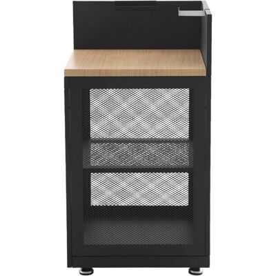 sweeek Cuisine extérieure acier et décor bois 1 étagère l60cm noir Noir 60x110x60cm - Publicité sweeek Cuisine extérieure acier et décor bois 1 étagère l60cm noir Noir 60x110x60cm - Publicité