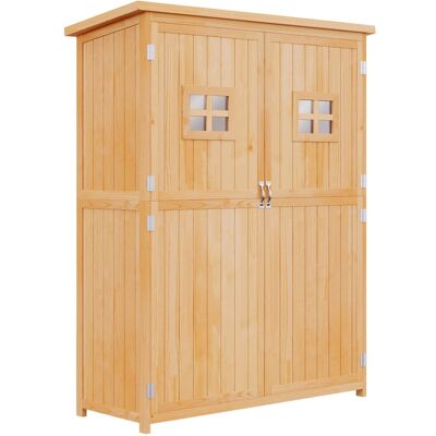 Outsunny Abri jardin 128l x 50l x 164h cm bois massif pin pré-huilé Marron 128x164x50cm - Publicité Outsunny Abri jardin 128l x 50l x 164h cm bois massif pin pré-huilé Marron 128x164x50cm - Publicité
