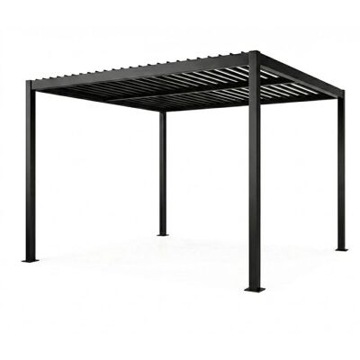 Concept Usine Pergola bioclimatique aluminium et acier lames orientables 3x3m Noir 300x236x300cm - Publicité Concept Usine Pergola bioclimatique aluminium et acier lames orientables 3x3m Noir 300x236x300cm - Publicité
