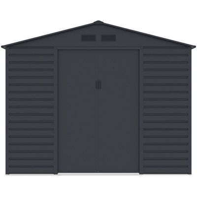 vente-unique.com Cabane de jardin acier gris anthracite Gris 267x221x245cm - Publicité vente-unique.com Cabane de jardin acier gris anthracite Gris 267x221x245cm - Publicité